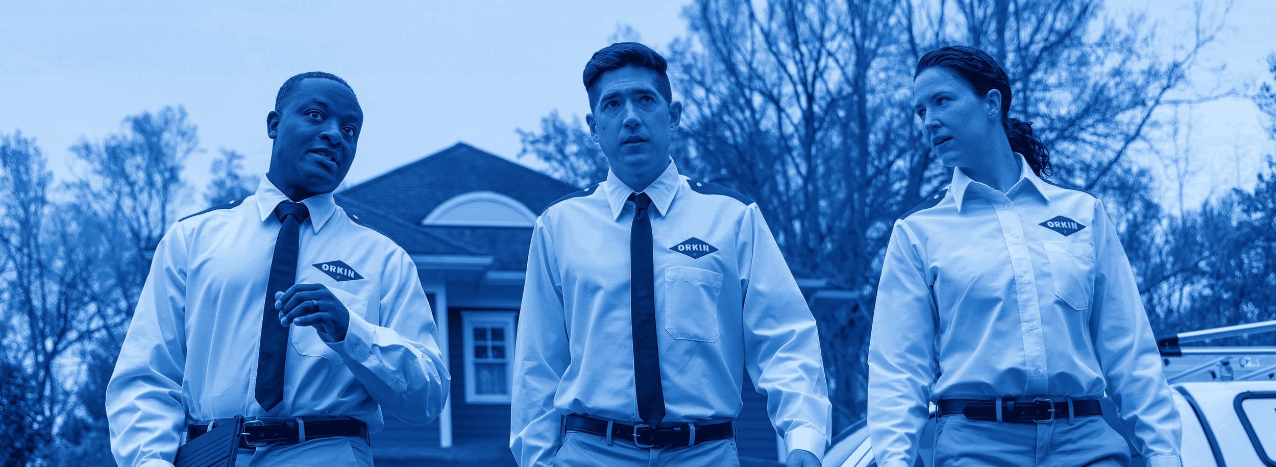 Orkin technicians on site